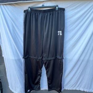 STARTER Men’s Black Athletic Pants that turn into basketball shorts Men’s 2XL